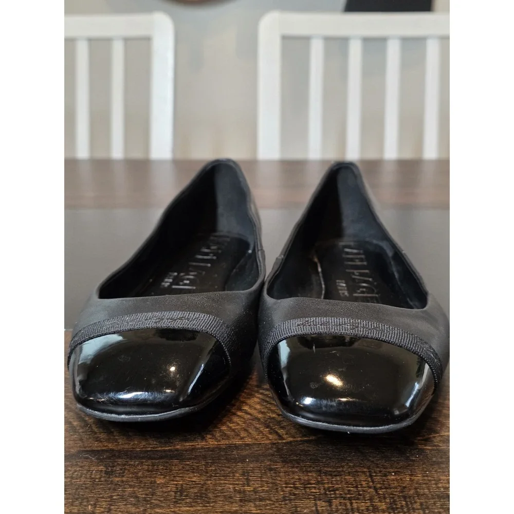 Karl Lagerfeld Zofia Zayne Black Ballet Flats Slippers E24 Slip On Shoes sz 9‎ M